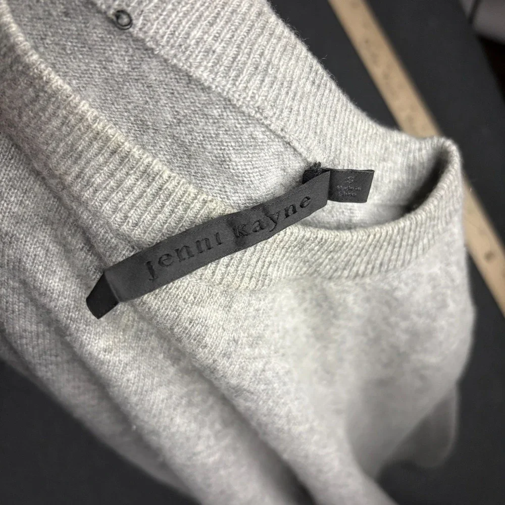 Jenni Kayne‎ Everyday Sweater Womens Small Gray Wool Cashmere Crew Lightweight